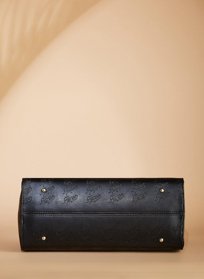 Fargo PU Women's Stylish Handbag Shoulder Bag (Black) - Image 5